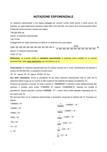 notazione esponenziale