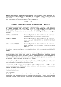 verbale n. 2 - Università Cattolica del Sacro Cuore