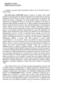 SARTRE e CAMUS - Liceo Classico Psicopedagogico Cesare