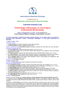 Clicca qui per scaricare l`evento - Associazione Nazionale Sociologi