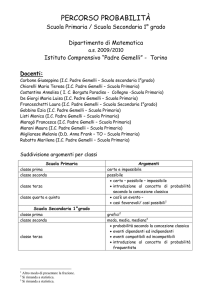 probabilita - Istituto Comprensivo PADRE GEMELLI