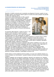 LA MUSICOTERAPIA IN ONCOLOGIA