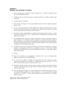 La domanda individuale e la domanda di mercato