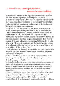 Lo zucchero - Istituto Comprensivo di Osio Sotto