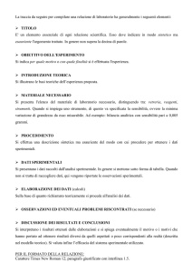 modello relazione scienze