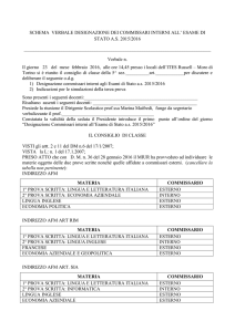 Verbale Designazione Commissari Esame di Stato 2015/2016