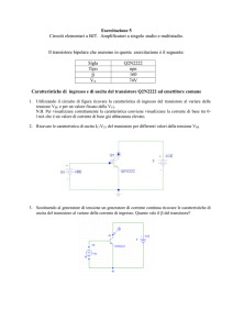 Circuiti elementari a BJT. Amplificatori a singolo stadio e