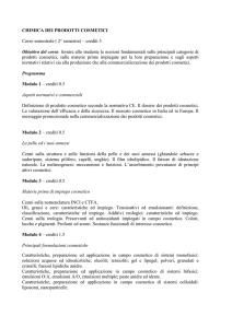 chimica dei prodotti cosmetici