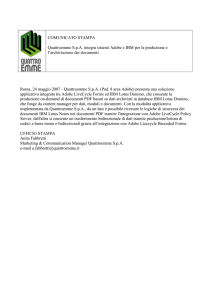 COMUNICATO STAMPA Quattroemme S.p.A. integra sistemi Adobe e IBM