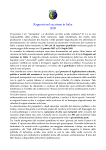 Rapporto sul razzismo in Italia