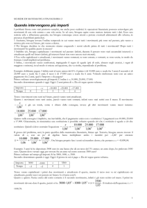 SCHEDE DI MATEMATICA FINANZIARIA