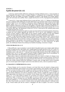 SCHEDA 1 Il grido dei poveri (Es 1-2) I primi due capitoli del libro