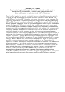 Buoni risultati raggiunti dalla conitnuità assistenziale ospedale
