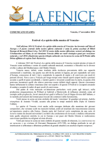Festival «Lo spirito della musica di Venezia