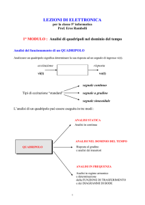 Analisi di quadripoli nel dominio del tempo