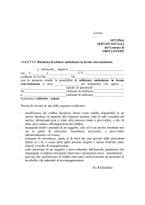 modello per richiedere il servizio di trasporto