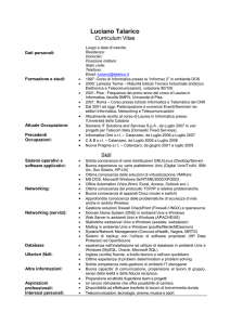 Curriculum vitae - Luciano Talarico
