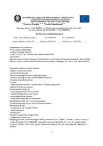 Programma di INFORMATICA Anno scolastico 2013/2014 Docente