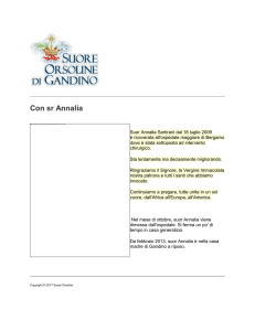 Con sr Annalia - Suore Orsoline di Gandino
