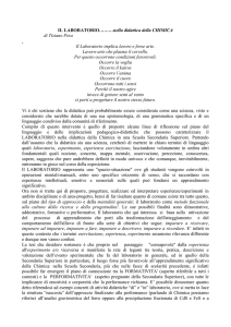 IL LABORATORIO………nella didattica della CHIMICA