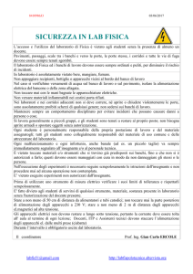 sicurezza in lab fisica