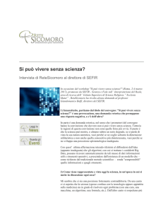 Si può vivere senza scienza?