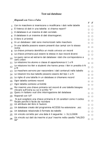 Test sui database