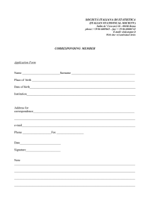 Corresponding member - Società Italiana Statistica