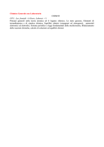 Chimica Generale con Laboratorio