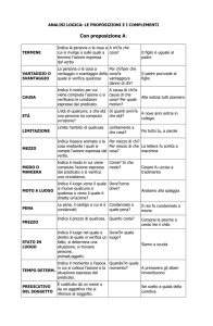 analisi logica: le proposizioni ei complementi