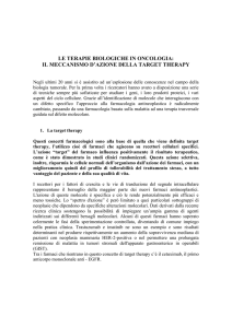 bersagli molecolari e nuove terapie biologiche in oncologia