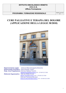 programma del corso - Istituto Oncologico Veneto