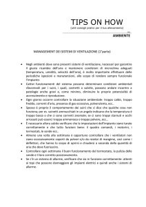 Management dei sistemi di ventilazione – 1 parte
