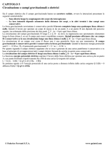 Circuitazione e campi gravitazionali e elettrici