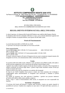 Regolamento Interno Scuola Infanzia