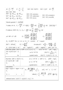 Velocità: generale 1° ordine:, , , , , 2° ordine:es. , , al variare di T