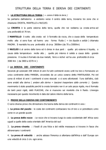La struttura della Terra e la deriva dei continenti