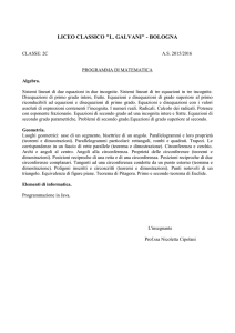 programma 2c - Liceo Galvani