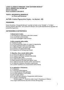 astronomia e astrofisica - Istituto Salesiano Don Bosco