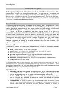 L`interfaccia del file system