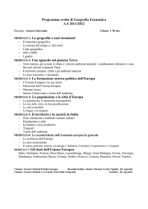 Programma svolto di Geografia Economica