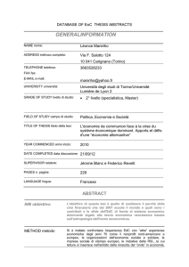 DATABASE OF EoC THESIS ABSTRACTS