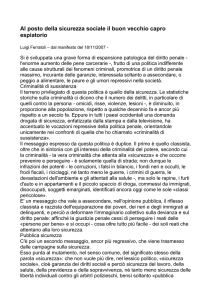 Al posto della sicurezza sociale il buon vecchio capro - cesp-pd