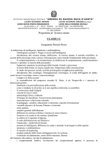 scienze umane - Liceo Duca D`Aosta
