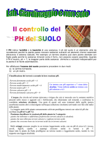 La reazione pH e la soluzione circolante nel terreno