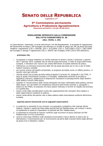Risoluzione Comm. Agricoltura Senato - 25 giugno
