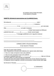 pubblicità fonica - Comune San Giovanni in Persiceto