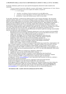 A proposito di " raccolta differenziata "