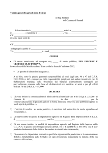 Modulo esposizione e vendita olio