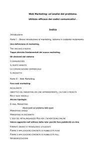 Web Marketing: un`analisi del problema